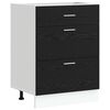 vidaXL K&oslash;kken base kabinet Sort eg 60 x 46 x 81,5 cm Konstrueret tr&aelig;