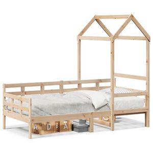 vidaXL daybed med tag 80x200 cm massivt fyrretr&aelig;