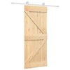 vidaXL Skyded&oslash;r 85 x 210 cm Massivt Fyrretr&aelig; (Ubehandlet)
