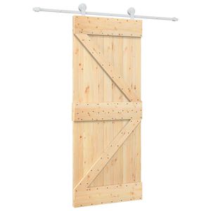 vidaXL Skyded&oslash;r 85 x 210 cm Massivt Fyrretr&aelig; (Ubehandlet)