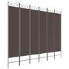 vidaXL 6-panels rumdeler 240x200 cm stof brun