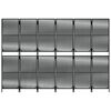 vidaXL rumdeler 6 paneler polyrattan sort