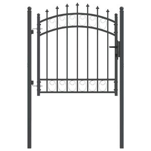 vidaXL Hegnsportal med pigge EMMEN 104 x 97 cm L&aring;ses
