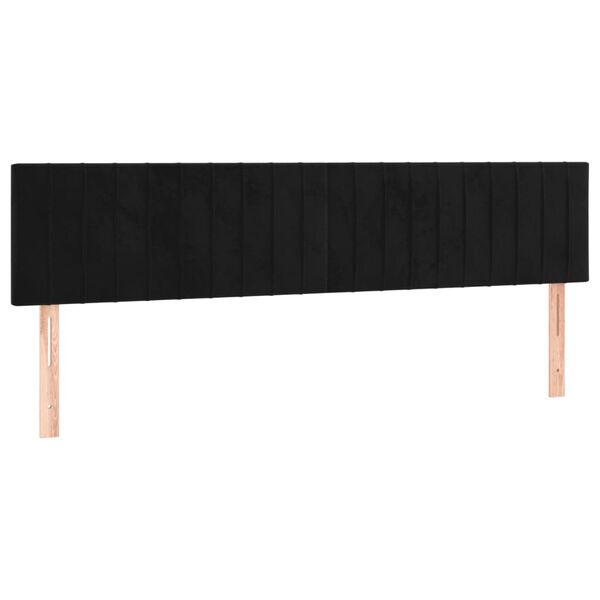 vidaXL sengegavle 180x5x78/88 cm fl&oslash;jl sort