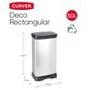 Curver pedalspand Deco 50 l s&oslash;lvfarvet