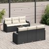 vidaXL Havesofa S&aelig;t Sort 55 x 55 x 37 cm polyrattan