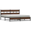 vidaXL sengeramme uden madras 200x200 cm metal brun egetr&aelig;sfarve