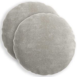 vidaXL Pudebetr&aelig;k 2 stk. HEERLEN Lysegr&aring; &Oslash; 60 cm Chenille Stof