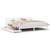 vidaXL sengeramme uden madras 200x200 cm massivt fyrretr&aelig; hvid