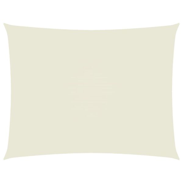 vidaXL solsejl 2,5x4 m rektangulær oxfordstof cremefarvet