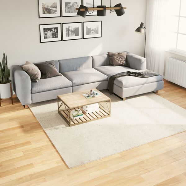 vidaXL gulvt&aelig;ppe OVIEDO 240x240 cm kort luv beige