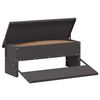 vidaXL Kylling treadle feeder Sort 48,5 x 39,5 x 19 cm Koldvalset St&aring;l