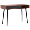 vidaXL skrivebord med skuffe 110x50x75 cm konstrueret tr&aelig; brun