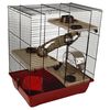 FLAMINGO hamsterbur Enzo 3 41,5x28,5x48,5 cm bordeauxfarvet