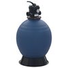 vidaXL sandfilter til pool multiventil med 6 indstillinger 560 mm bl&aring;