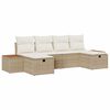 vidaXL Havesofa S&aelig;t 6 stk. Beige polyrattan