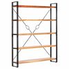 vidaXL bogreol i 5 niveauer 140x30x180 cm massivt akacietr&aelig;