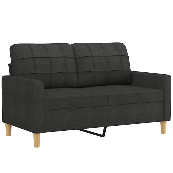 vidaXL 2-personers sofa 120 cm stof sort