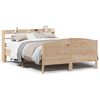 vidaXL sengeramme uden madras 135x190 cm massivt fyrretr&aelig; hvid