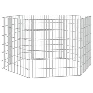 vidaXL k&aelig;ledyrsindhegning 64x60 cm 6 paneler galvaniseret jern