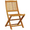 vidaXL foldbart bistros&aelig;t 3 dele massivt akacietr&aelig;