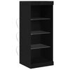 vidaXL LED Sideboard Sort eg 41 x 37 x 100 cm Konstrueret tr&aelig;