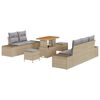 vidaXL Havesofa S&aelig;t 8 stk. Beige polyrattan