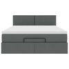 vidaXL ottoman seng med madras 140x190 cm stof mørkegrå