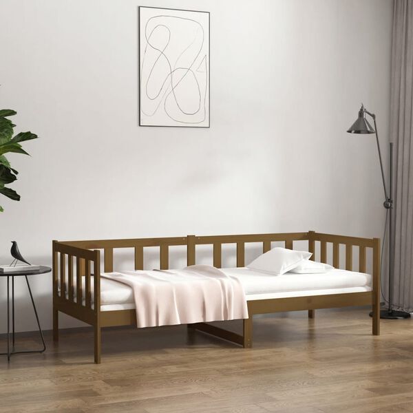 vidaXL daybed 80x200 cm massivt fyrretræ gyldenbrun