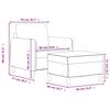 vidaXL sofastol med fodskammel 60 cm velour brun