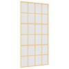 vidaXL skyded&oslash;r 102,5x205 cm matteret sikkerhedsglas aluminium gylden