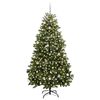 vidaXL Kunstigt juletr&aelig; med 300 LED'er Gr&oslash;n 240 cm PVC og metal