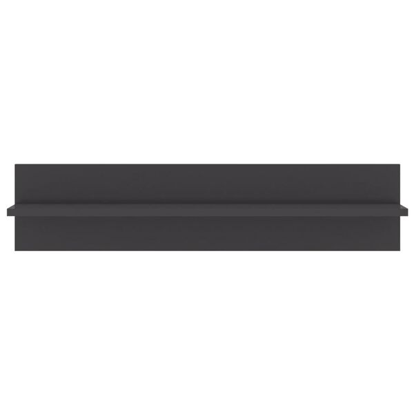 vidaXL væghylder 2 stk. 80x11,5x18 cm konstrueret træ grå højglans