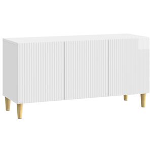 vidaXL TV-skab Hvid h&oslash;jglans 99 x 34,5 x 50 cm Konstrueret tr&aelig;