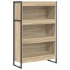 vidaXL Bogskab 80 x 30 x 121 cm Konstrueret tr&aelig; Sonoma