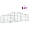 vidaXL buede gabionkurve 30 stk. 200x30x40/60 cm galvaniseret jern
