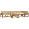 vidaXL Udend&oslash;rs sofagruppe med pude 7 pcs Naturlig og Beige