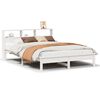vidaXL sengeramme uden madras 135x190 cm massivt fyrretr&aelig; hvid