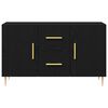 vidaXL Sideboard med skuffe Sort eg 100 x 36 x 60 cm Konstrueret træ