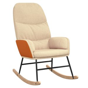 vidaXL gyngestol stof cremehvid