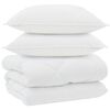 vidaXL Vinter dyne med pude 3 stk. Hvid Microfiber