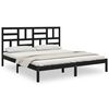 vidaXL sengestel 180x200 cm Super King massivt fyrretr&aelig; sort