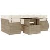 vidaXL sofas&aelig;t til haven 7 dele med hynder polyrattan beige