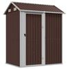 vidaXL haveskur 192x152,5x237 cm galvaniseret st&aring;l brun