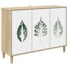 vidaXL Sideboard HANAU Sonoma-eg 102 x 33 x 75 cm Konstrueret tr&aelig;