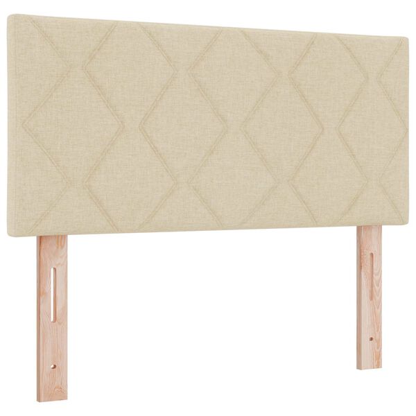 vidaXL Hovedg&aelig;rde Creme 90 cm Stof