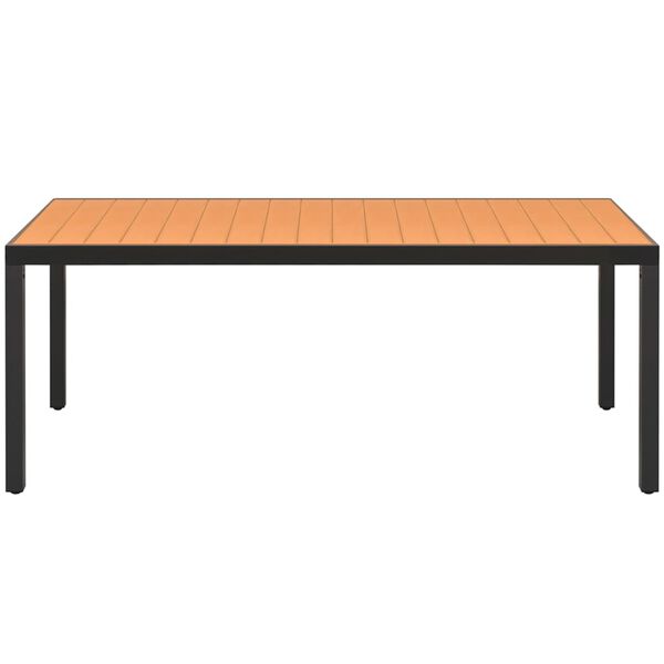 vidaXL spisebordss&aelig;t til haven 9 dele PVC-rattan sort og brun