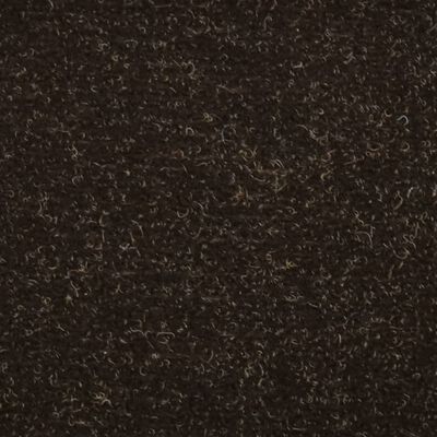 vidaXL selvklæbende trappemåtter 15 stk. 56x17x3 cm tuftet mørkebrun