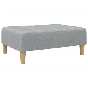 vidaXL fodskammel 77x55x31 cm stof lysegr&aring;