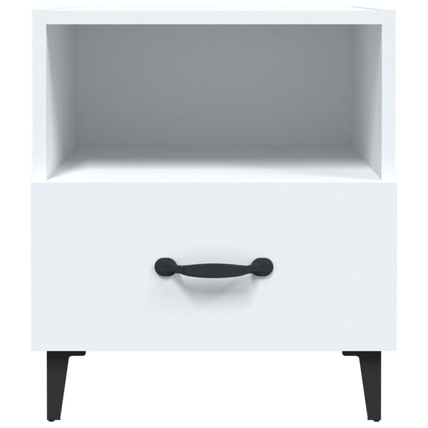 vidaXL sengeborde 2 stk. konstrueret træ hvid